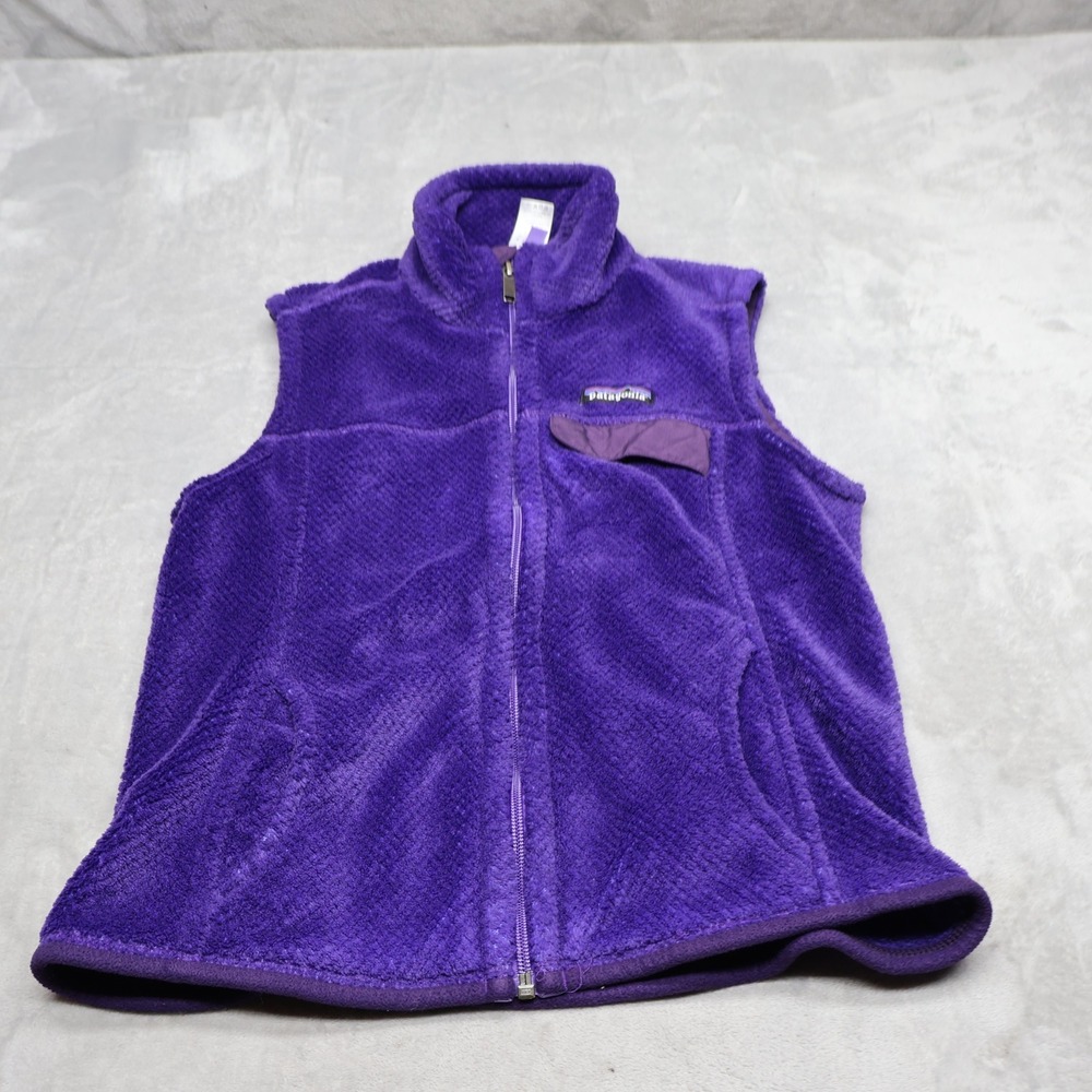 Patagonia Vest Women Small Purple Re-Tool Full Zip Fleece Full Zip Winter Hike